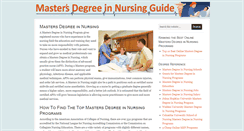 Desktop Screenshot of masters-degree-in-nursing.org