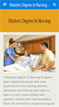 Mobile Screenshot of masters-degree-in-nursing.org